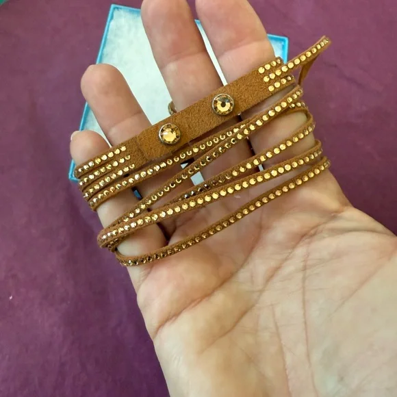 Touchstone Crystal Wrap-Star Bracelet, Smoked Amber - Picture 7 of 8